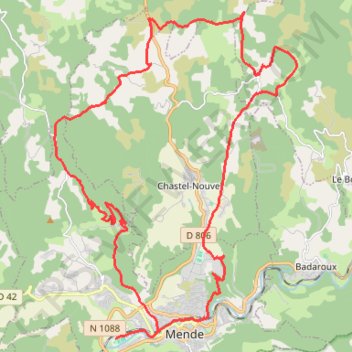 Itinéraire La Colombèche - VTT N°5, distance, dénivelé, altitude, carte, profil, trace GPS