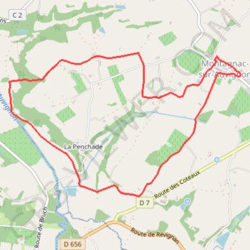 Itinéraire Petite montagne d'Albret - Montagnac-sur-Auvignon, distance, dénivelé, altitude, carte, profil, trace GPS