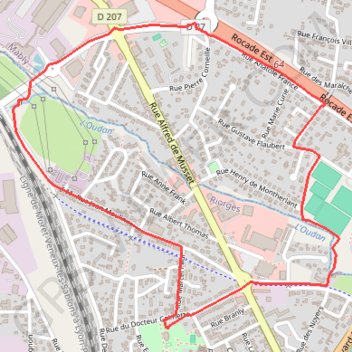 Itinéraire Balades Riorgeoises - L'Oudan, distance, dénivelé, altitude, carte, profil, trace GPS