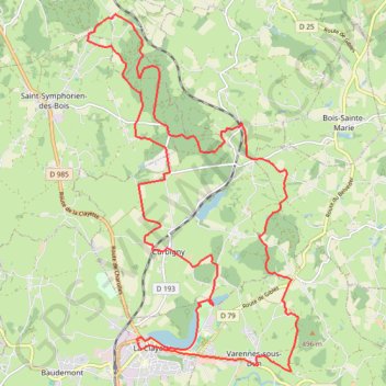 Itinéraire Rando autour des Châteaux via le bourg de Saint-Prix - La Clayette, distance, dénivelé, altitude, carte, profil, trace GPS