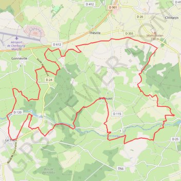 Itinéraire VTT 35kms, distance, dénivelé, altitude, carte, profil, trace GPS