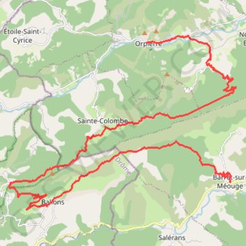 Itinéraire Orpierre - Barret sur Méouge (Grande Traversée des Préalpes), distance, dénivelé, altitude, carte, profil, trace GPS