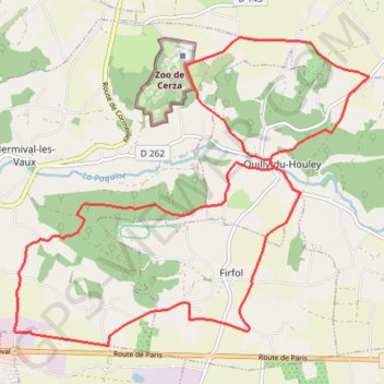 Itinéraire Randonnée de la Cerza - Lisieux, distance, dénivelé, altitude, carte, profil, trace GPS