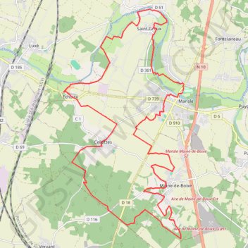 Itinéraire mansle 2020, distance, dénivelé, altitude, carte, profil, trace GPS