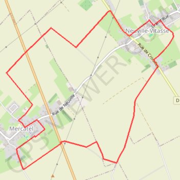 Itinéraire Le chemin de Décauville - Mercatel, distance, dénivelé, altitude, carte, profil, trace GPS
