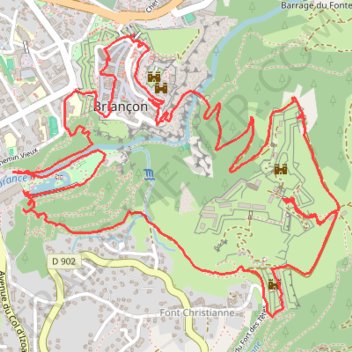 Itinéraire Rando cool patrimoine de Briançon 03 07 2024 Gr cool GL, distance, dénivelé, altitude, carte, profil, trace GPS