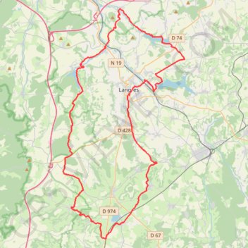 Itinéraire Tour des 4 lacs - Langres, distance, dénivelé, altitude, carte, profil, trace GPS