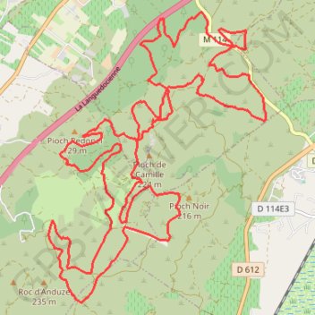 Itinéraire Les sentiers de la Gardiole, distance, dénivelé, altitude, carte, profil, trace GPS