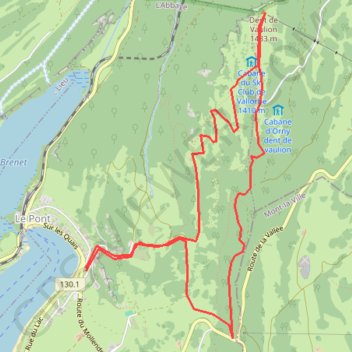 Itinéraire Le pont la dent de Vaulion, distance, dénivelé, altitude, carte, profil, trace GPS