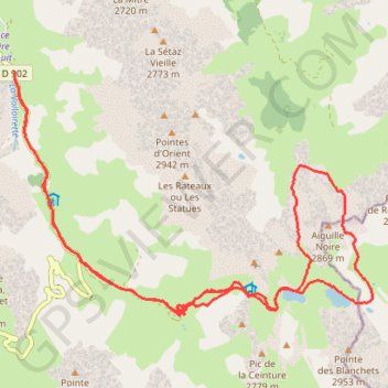 Itinéraire Tour de l'Aiguille Noire - Cerces, distance, dénivelé, altitude, carte, profil, trace GPS