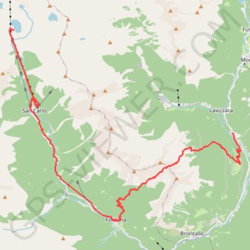 Itinéraire Via-Alpina R90-R91 - Prato-Sornico - Fontana - Robiei, distance, dénivelé, altitude, carte, profil, trace GPS