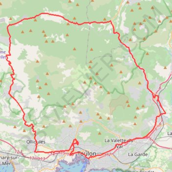 Itinéraire Signes, distance, dénivelé, altitude, carte, profil, trace GPS