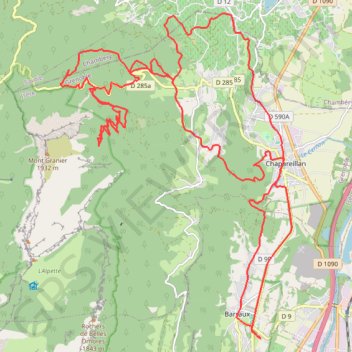 Itinéraire Lac Noir - Col du Granier, distance, dénivelé, altitude, carte, profil, trace GPS