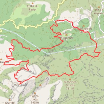 Itinéraire Vallon de l'Amandier - Allauch, distance, dénivelé, altitude, carte, profil, trace GPS