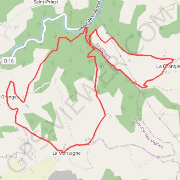 Itinéraire La Changahière, distance, dénivelé, altitude, carte, profil, trace GPS