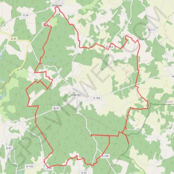 Itinéraire Grassac 38, distance, dénivelé, altitude, carte, profil, trace GPS