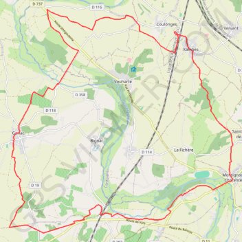 Itinéraire Boucle Xambes-Saint Amant-4498083, distance, dénivelé, altitude, carte, profil, trace GPS