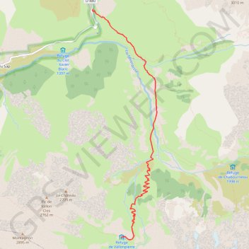 Itinéraire Refuge de Vallonpierre, distance, dénivelé, altitude, carte, profil, trace GPS