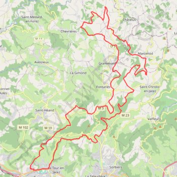 Itinéraire Le Terrassou - L'Étrat, distance, dénivelé, altitude, carte, profil, trace GPS