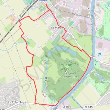 Itinéraire Le Bois de rive - Santes, distance, dénivelé, altitude, carte, profil, trace GPS