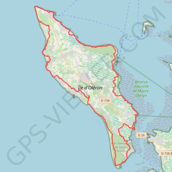 Itinéraire Export_Trace-ultra-trail-Oleron, distance, dénivelé, altitude, carte, profil, trace GPS