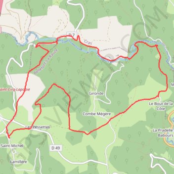 Itinéraire Saint Michel de Cours Vallée de La rauze, distance, dénivelé, altitude, carte, profil, trace GPS