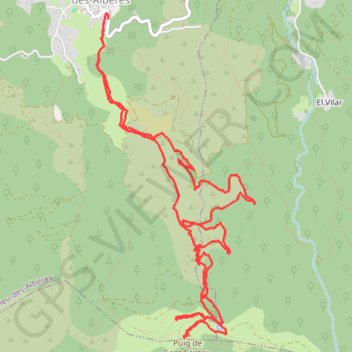 Itinéraire PUIG DE SANT CRISTAU 66, distance, dénivelé, altitude, carte, profil, trace GPS