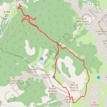 Itinéraire Tête du Lançonet, distance, dénivelé, altitude, carte, profil, trace GPS