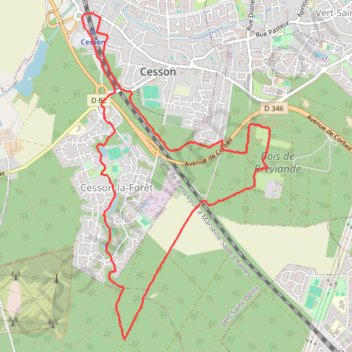 Itinéraire 77-312, distance, dénivelé, altitude, carte, profil, trace GPS