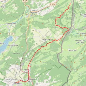 Itinéraire GTJ, distance, dénivelé, altitude, carte, profil, trace GPS