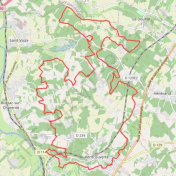 Itinéraire Fontcouverte 35 kms, distance, dénivelé, altitude, carte, profil, trace GPS