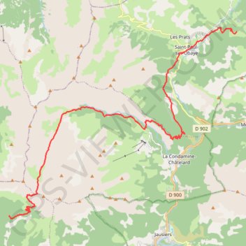 Itinéraire GR56 - Tour de l'Ubaye, jour 5, distance, dénivelé, altitude, carte, profil, trace GPS