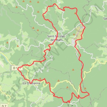 Itinéraire Monts de la Madeleine, distance, dénivelé, altitude, carte, profil, trace GPS
