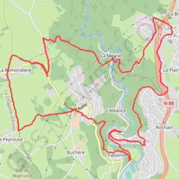 Itinéraire Pont-Salomon et La Semène, distance, dénivelé, altitude, carte, profil, trace GPS