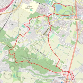 Itinéraire Saulx, distance, dénivelé, altitude, carte, profil, trace GPS