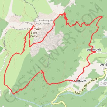 Itinéraire Le Charmant Som par les dalles, distance, dénivelé, altitude, carte, profil, trace GPS