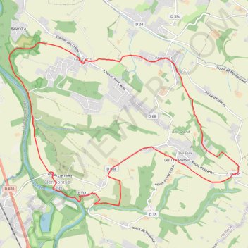 Itinéraire Aureville à Goyrans, distance, dénivelé, altitude, carte, profil, trace GPS