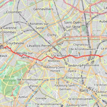 Itinéraire Avenue_Jean_Jaurès,_Paris,_France-La_Défense,_Courbevoie,_France, distance, dénivelé, altitude, carte, profil, trace GPS