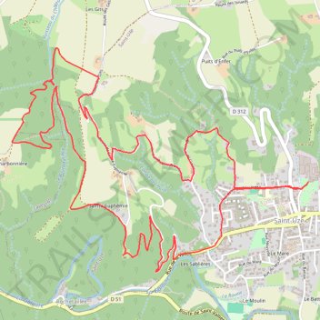 Itinéraire Saint-Uze Marche à pied, distance, dénivelé, altitude, carte, profil, trace GPS