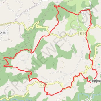 Itinéraire Boucle de mourjou, distance, dénivelé, altitude, carte, profil, trace GPS