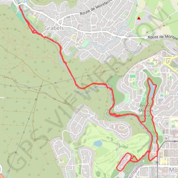 Itinéraire Marche Nordique de Grabels aux thermes de Fontcaude., distance, dénivelé, altitude, carte, profil, trace GPS
