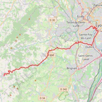 Itinéraire 122 Rue Commandant Charcot to 69850 Saint-Martin-en-Haut, distance, dénivelé, altitude, carte, profil, trace GPS