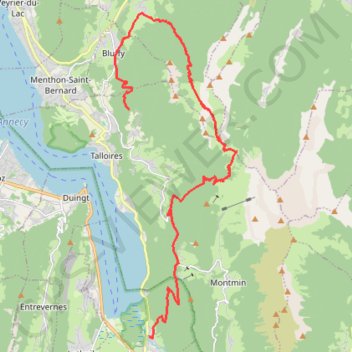 Itinéraire De Bluffy jusqu'à Verthier en passant par le chalet de l'Aulp - 7148 - UtagawaVTT.com, distance, dénivelé, altitude, carte, profil, trace GPS