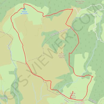 Itinéraire La Pierre qui sonne - Auberge de Garnier - Saint-Bonnet-le-Courreau, distance, dénivelé, altitude, carte, profil, trace GPS