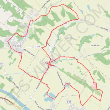 Itinéraire Randonnée Layrac sur Tarn, distance, dénivelé, altitude, carte, profil, trace GPS