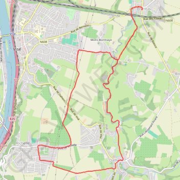 Itinéraire Promenade de Berneau par Richelle et Dalhem, distance, dénivelé, altitude, carte, profil, trace GPS