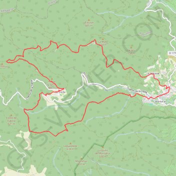 Itinéraire Au-dessus de Berlou, distance, dénivelé, altitude, carte, profil, trace GPS