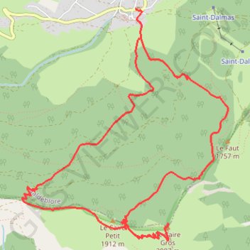 Itinéraire Le Caïre Gros, distance, dénivelé, altitude, carte, profil, trace GPS