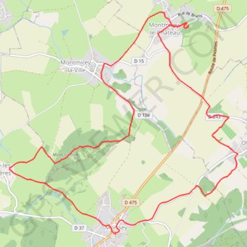 Itinéraire Rando à Moissey, distance, dénivelé, altitude, carte, profil, trace GPS