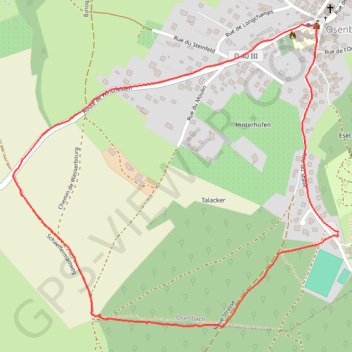 Itinéraire Osenbach, sentier des sols, distance, dénivelé, altitude, carte, profil, trace GPS